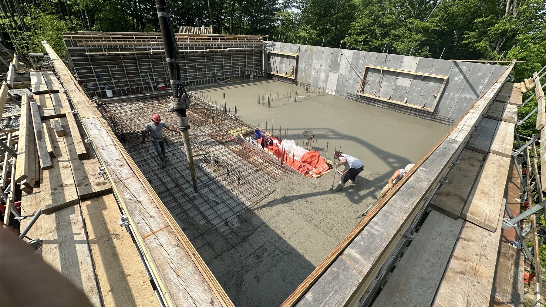 Coulée d'une grande dalle structurale